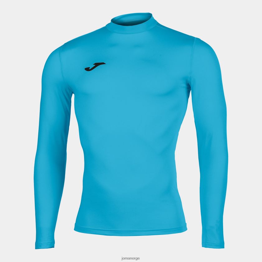 nei Joma langermet skjorte brama academy fluorescerende turkis FBD0T04031
