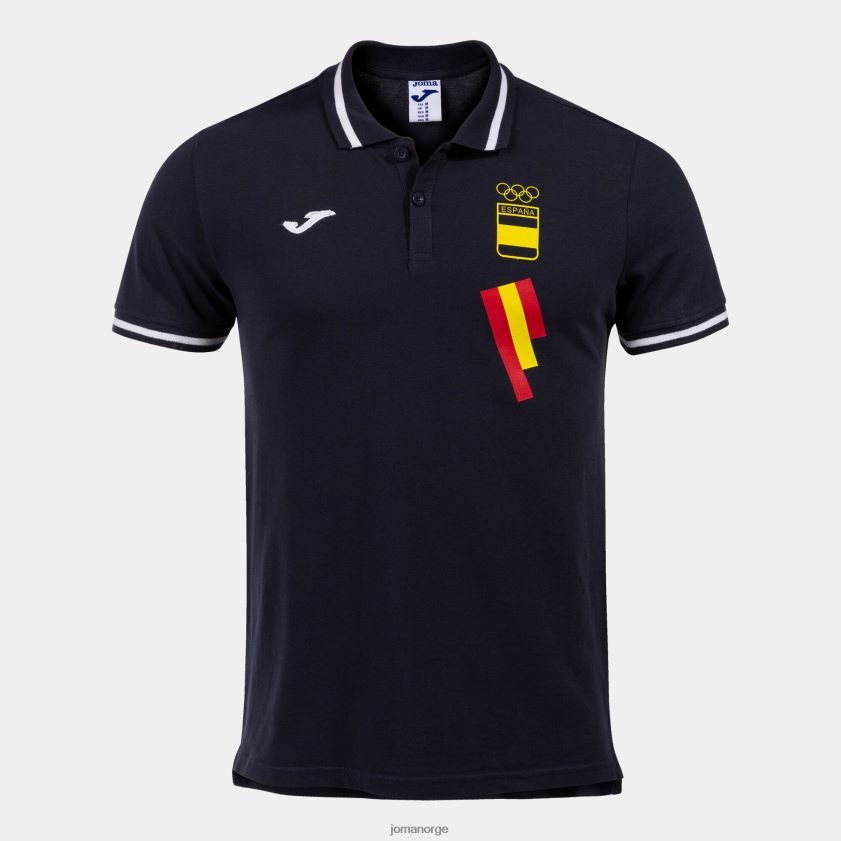 nei Joma poloskjorte kortermet fritid spansk olympiske komité marineblå hvit FBD0T0249