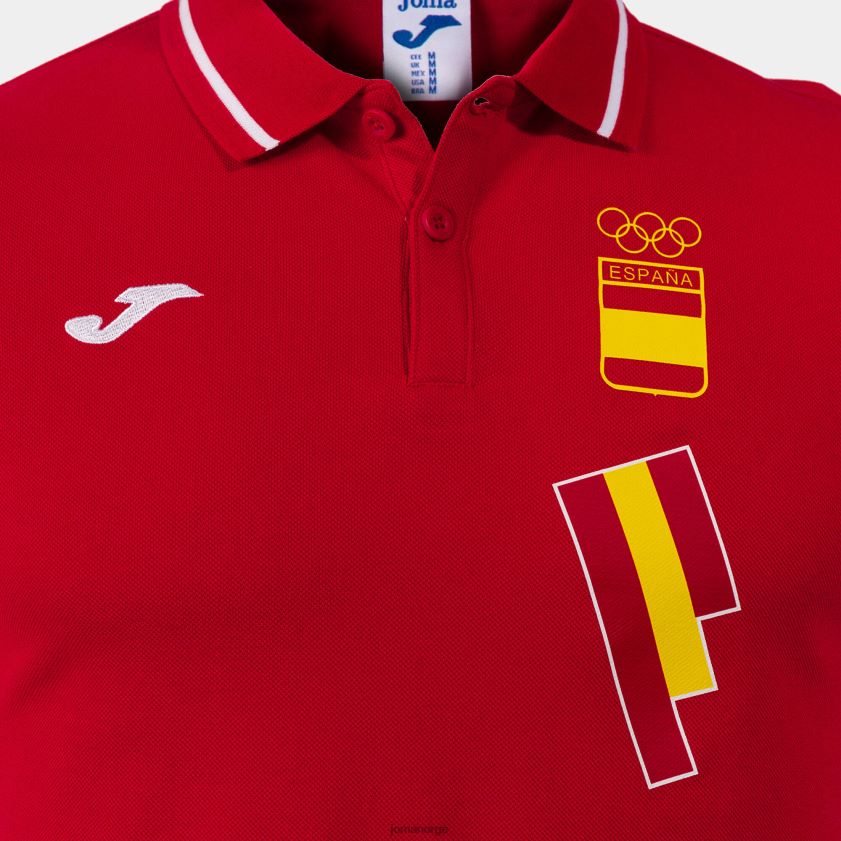 nei Joma poloskjorte kortermet fritid spansk olympiske komité rød Hvit FBD0T03484