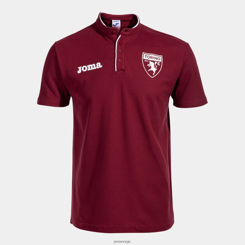 nei Joma poloskjorte kortermet fritid torino 22/23 burgunder FBD0T03499