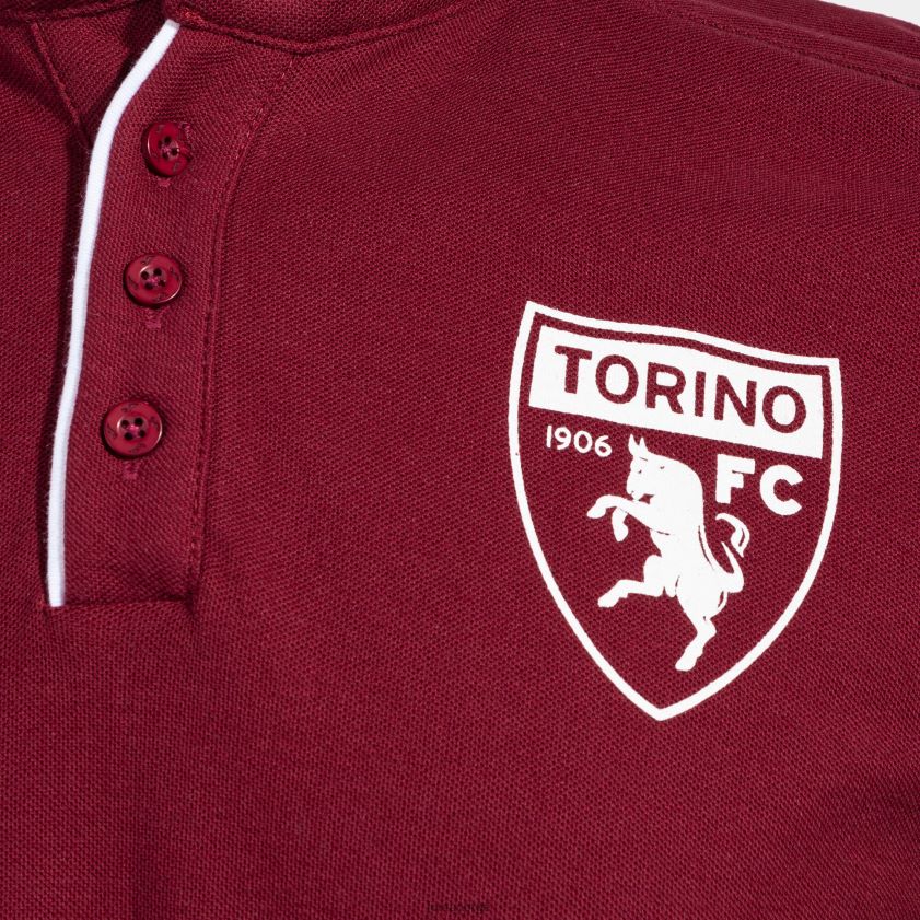 nei Joma poloskjorte kortermet fritid torino 22/23 burgunder FBD0T03499