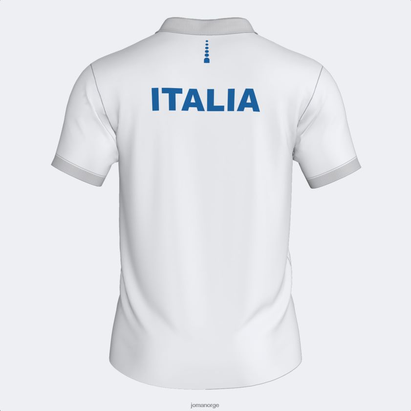 nei Joma poloskjorte kortermet italiensk tennis- og padelforbund hvit FBD0T03457