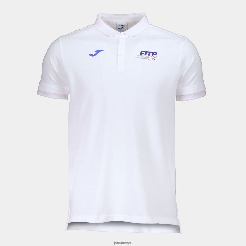 nei Joma poloskjorte kortermet italiensk tennis- og padelforbund hvit FBD0T084