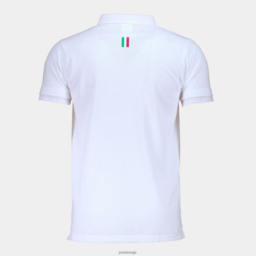 nei Joma poloskjorte kortermet italiensk tennis- og padelforbund hvit FBD0T084