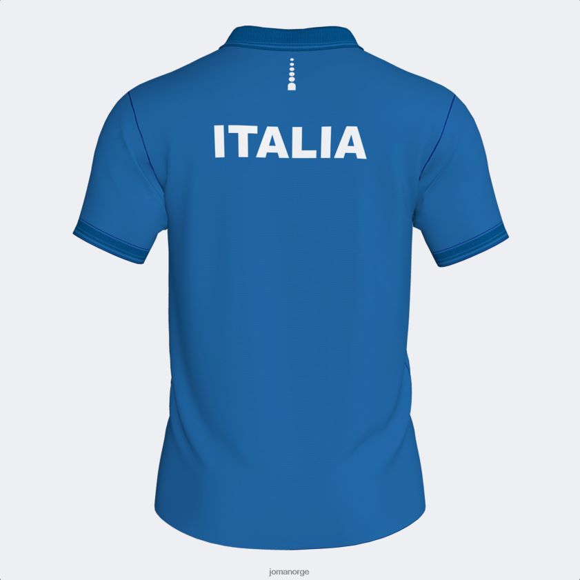 nei Joma poloskjorte kortermet italiensk tennis- og padelforbund kongeblå FBD0T03490