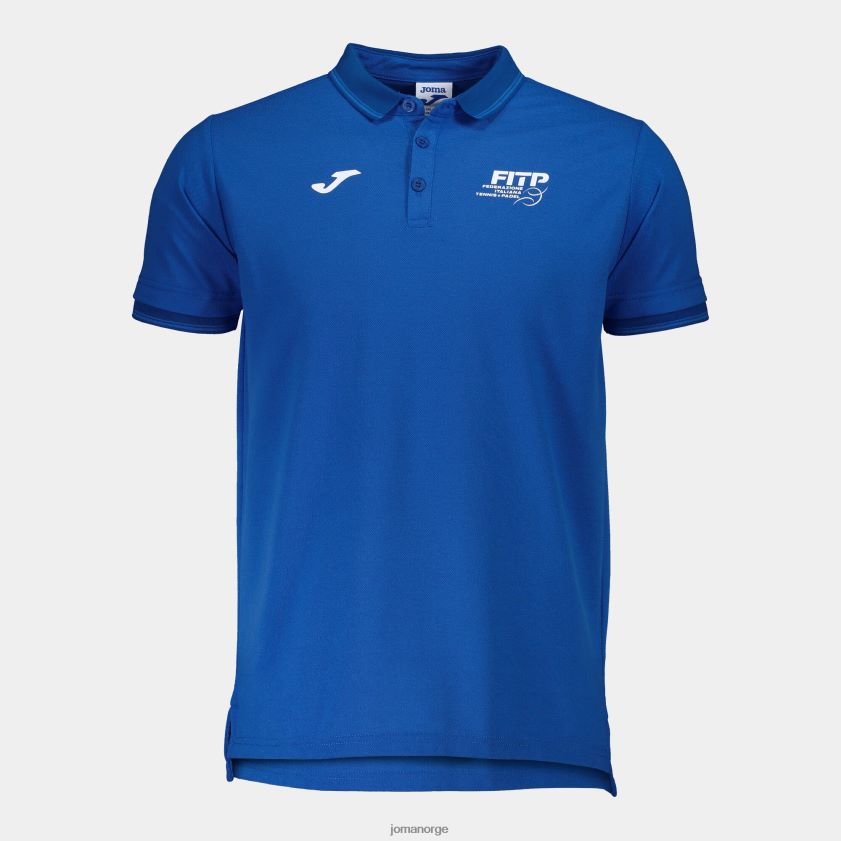 nei Joma poloskjorte kortermet italiensk tennis- og padelforbund kongeblå FBD0T0398