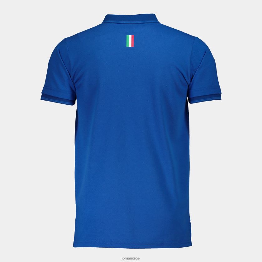 nei Joma poloskjorte kortermet italiensk tennis- og padelforbund kongeblå FBD0T0398