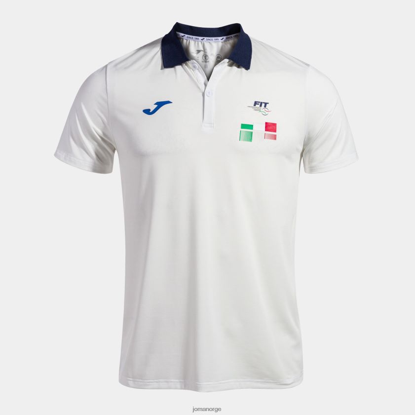 nei Joma poloskjorte kortermet italiensk tennisforbund hvit FBD0T01420