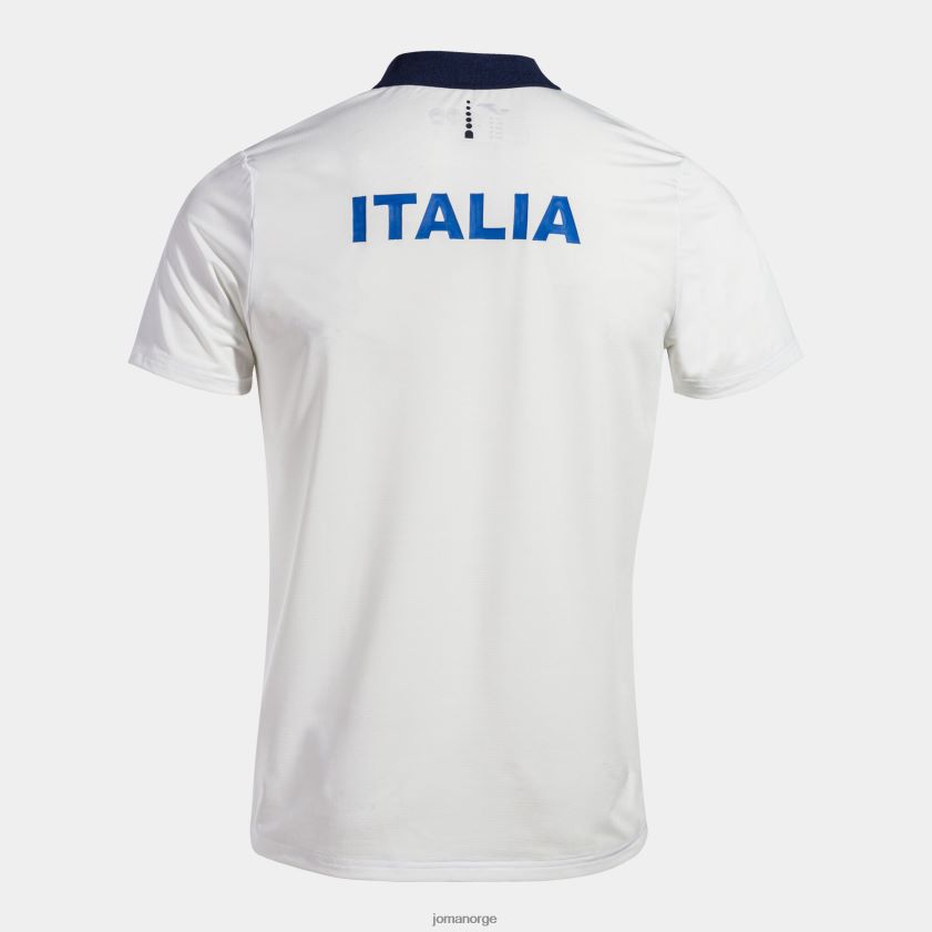 nei Joma poloskjorte kortermet italiensk tennisforbund hvit FBD0T01420