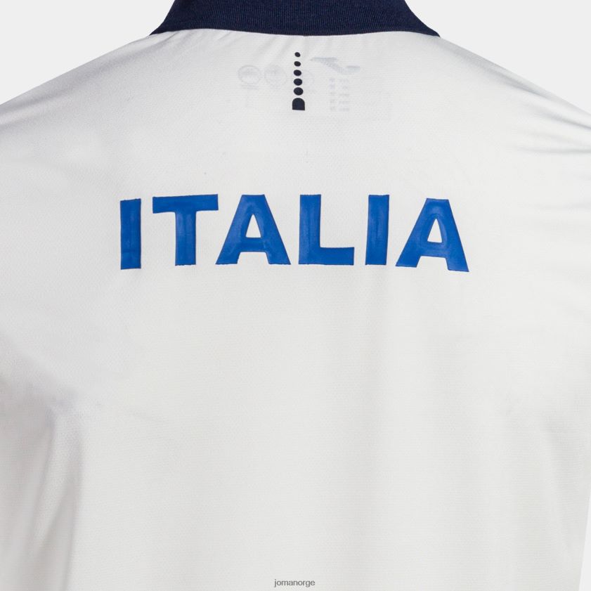 nei Joma poloskjorte kortermet italiensk tennisforbund hvit FBD0T01420