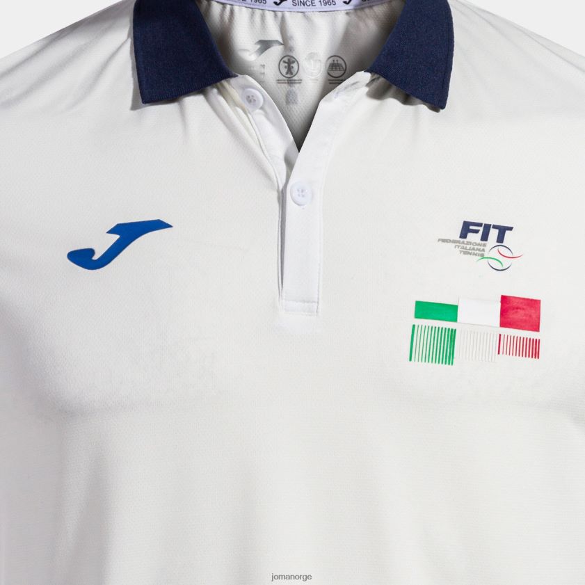 nei Joma poloskjorte kortermet italiensk tennisforbund hvit FBD0T01420
