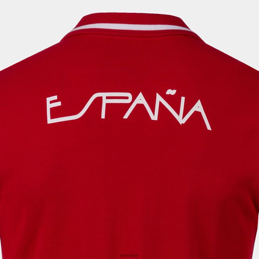 nei Joma poloskjorte langermet fritid spansk olympiske komité rød Hvit FBD0T0631