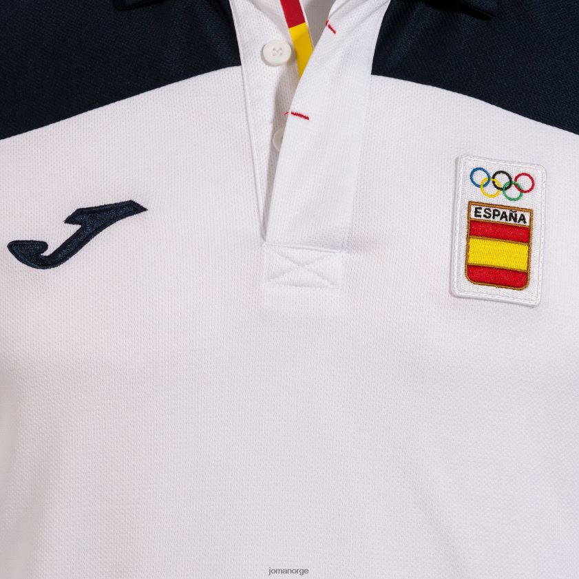 nei Joma poloskjorte langermet spansk olympiske komité hvit FBD0T03246