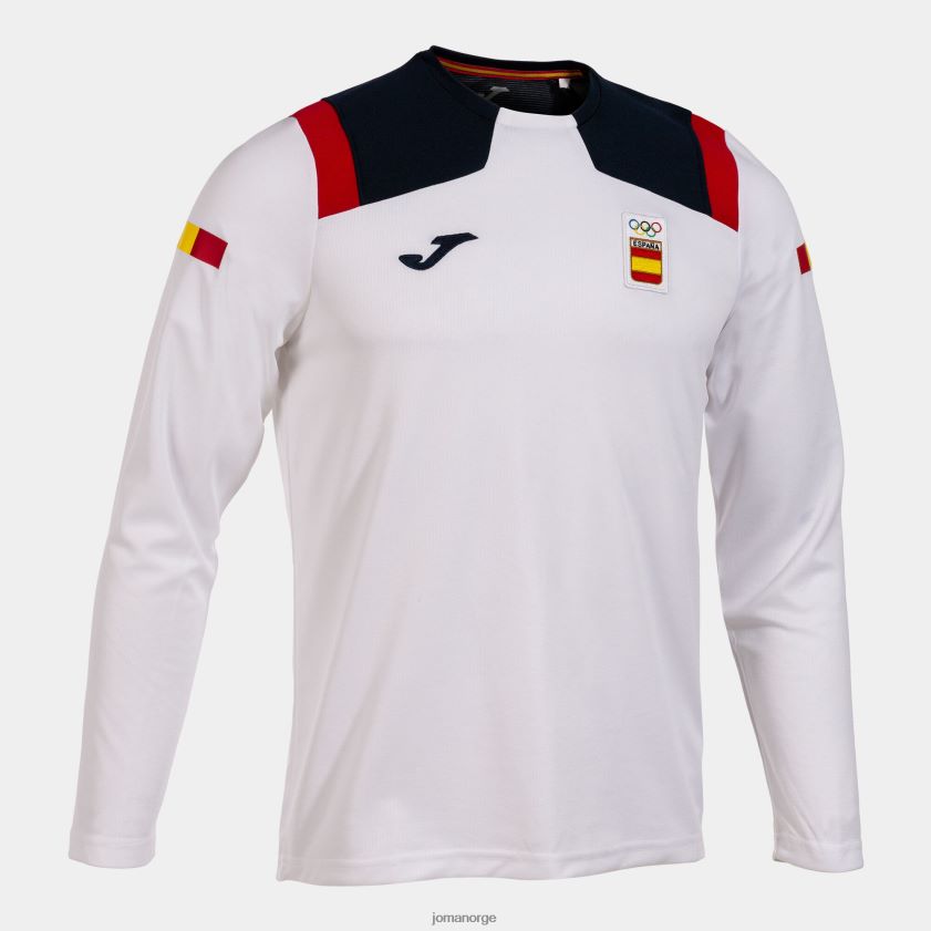 nei Joma poloskjorte langermet spansk olympiske komité hvit FBD0T03246