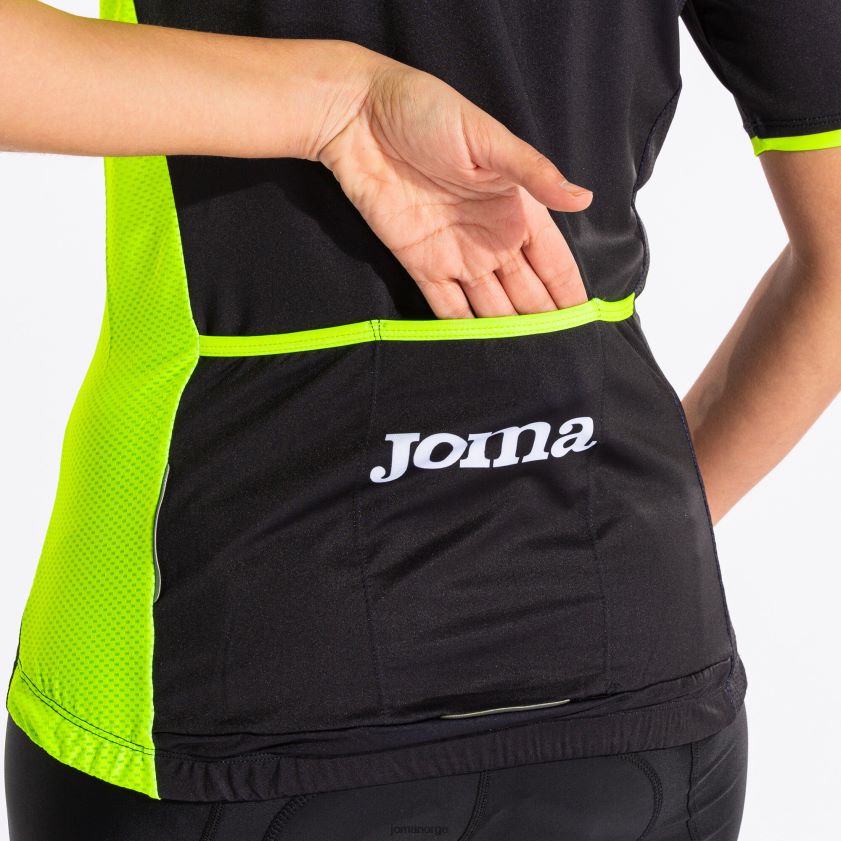 nei Joma sykkeltrøye crono svart fluorescerende gul FBD0T0742