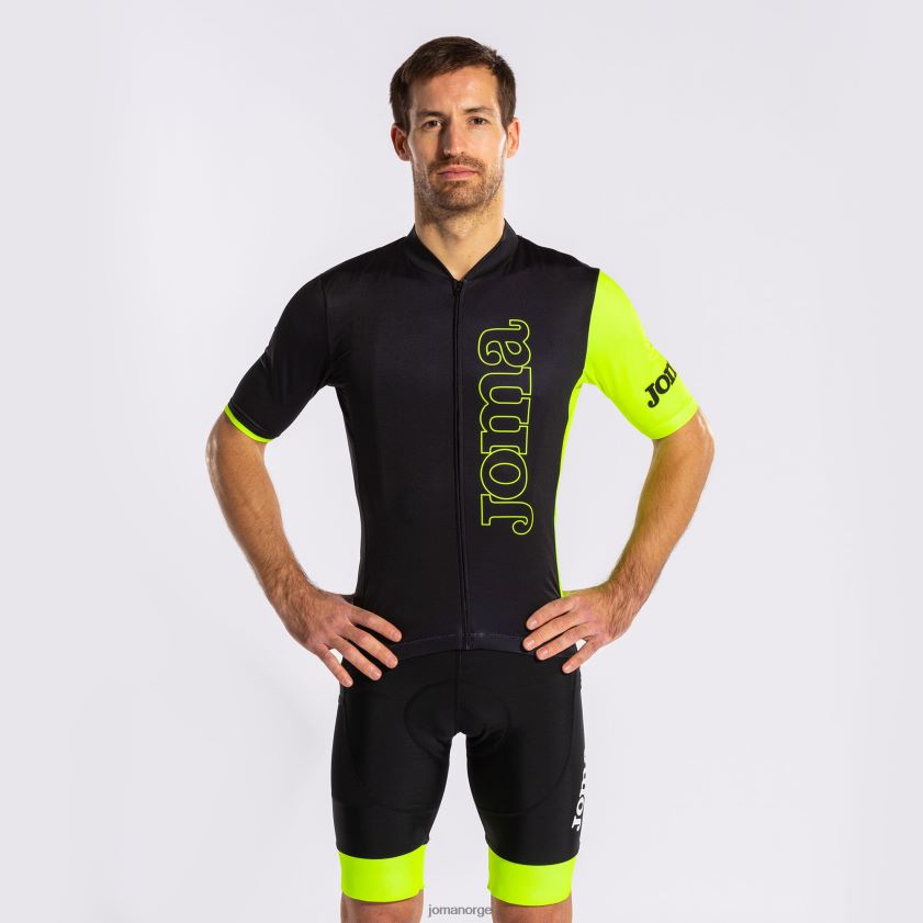 nei Joma sykkeltrøye crono svart fluorescerende gul FBD0T0742