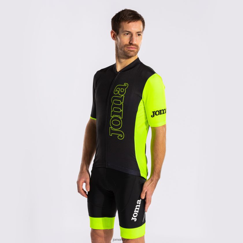 nei Joma sykkeltrøye crono svart fluorescerende gul FBD0T0742