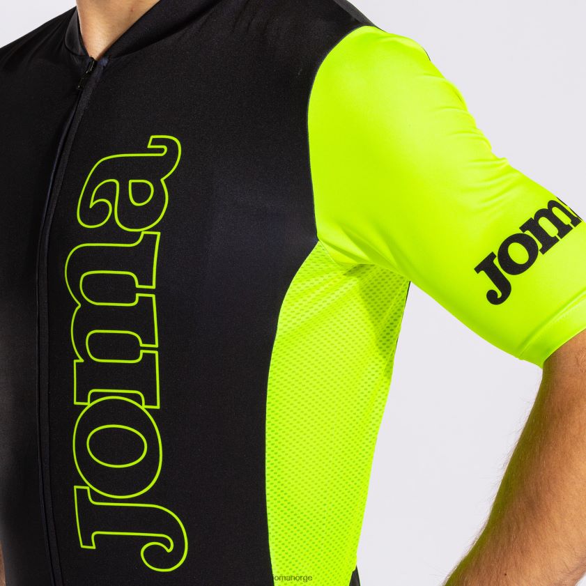 nei Joma sykkeltrøye crono svart fluorescerende gul FBD0T0742