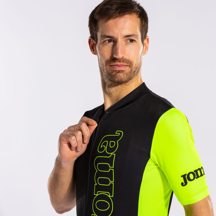 nei Joma sykkeltrøye crono svart fluorescerende gul FBD0T0742