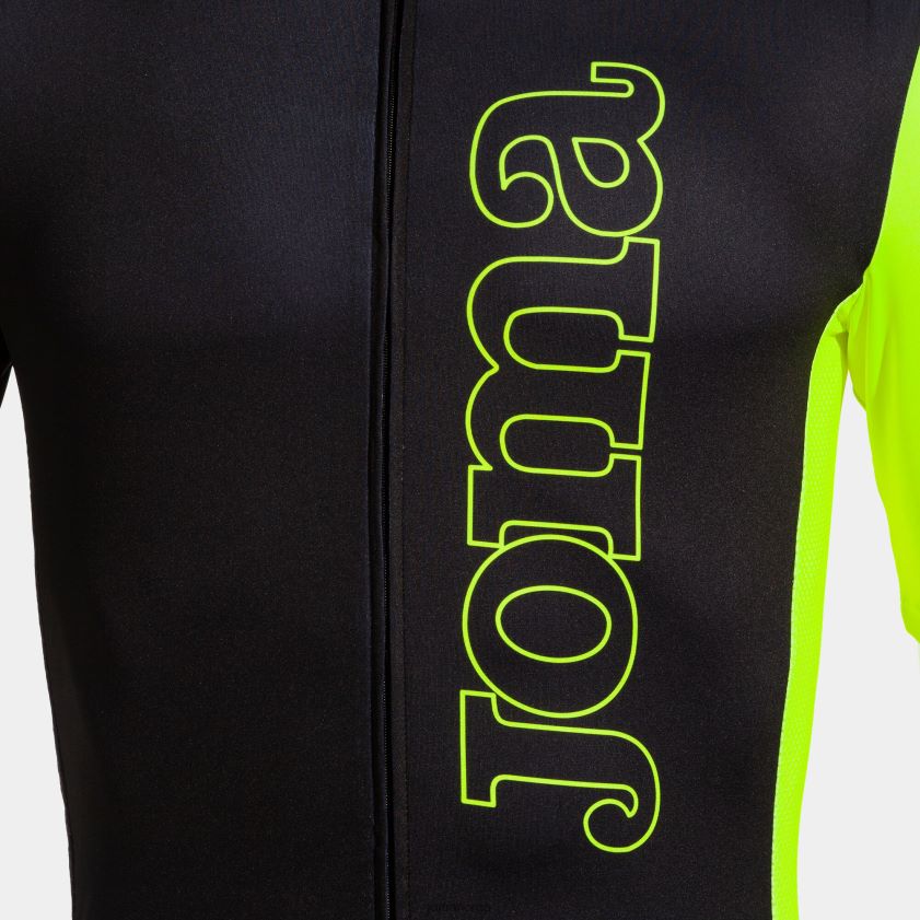 nei Joma sykkeltrøye crono svart fluorescerende gul FBD0T0742