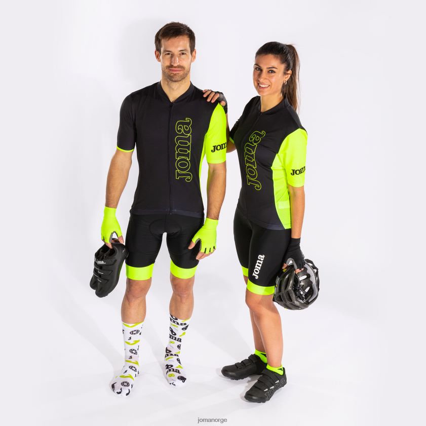nei Joma sykkeltrøye crono svart fluorescerende gul FBD0T0742