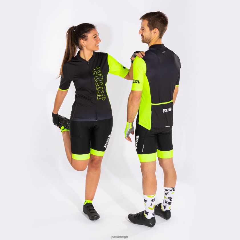 nei Joma sykkeltrøye crono svart fluorescerende gul FBD0T0742