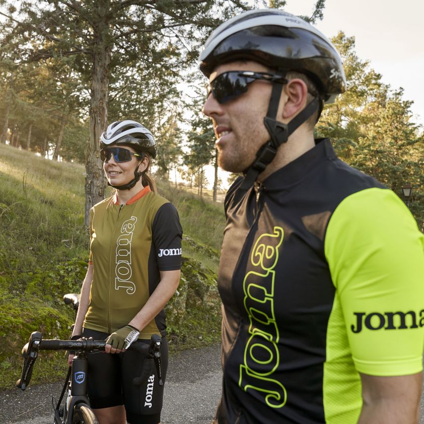 nei Joma sykkeltrøye crono svart fluorescerende gul FBD0T0742
