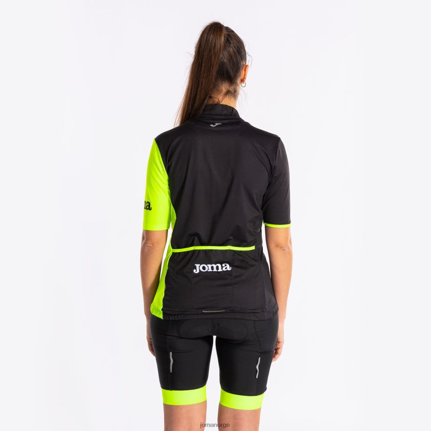 nei Joma sykkeltrøye crono svart fluorescerende gul FBD0T0742