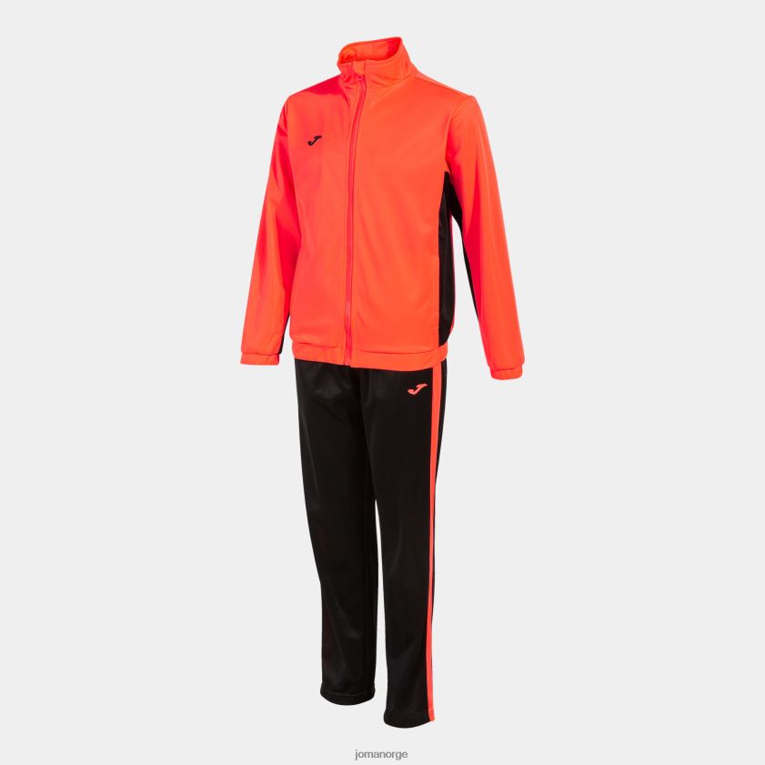nei Joma treningsdress gutt tvilling fluorescerende korallsvart FBD0T02807