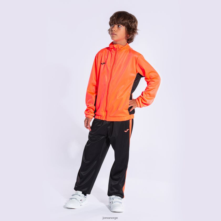 nei Joma treningsdress gutt tvilling fluorescerende korallsvart FBD0T02807