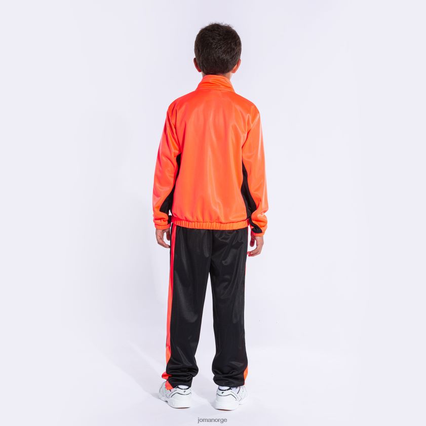 nei Joma treningsdress gutt tvilling fluorescerende korallsvart FBD0T02807