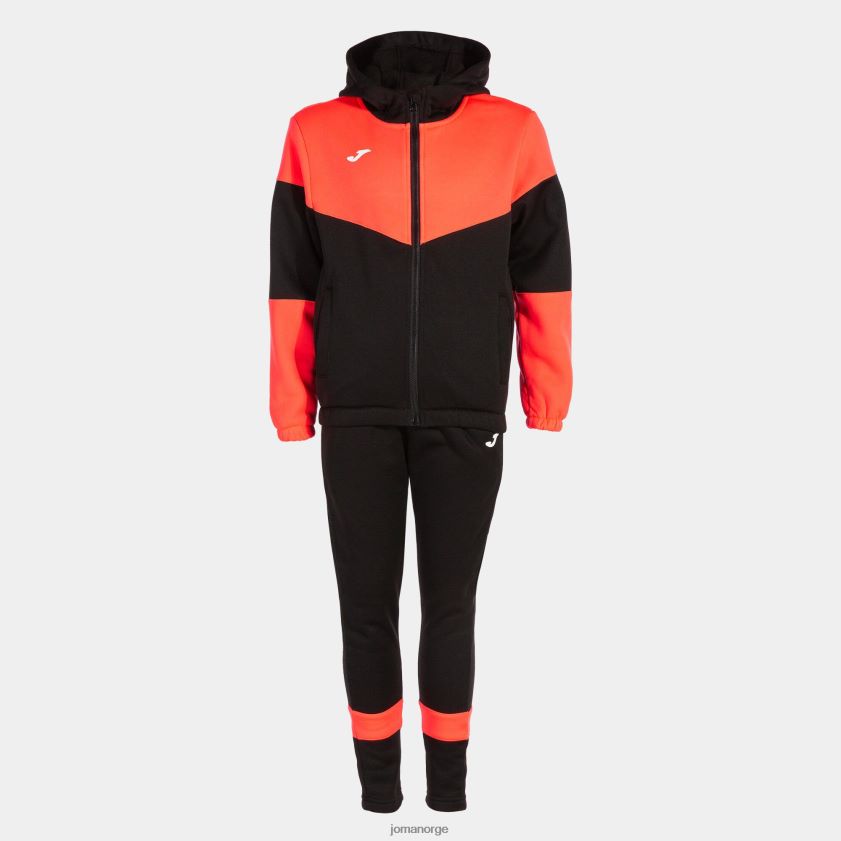 nei Joma treningsdress guttedel svart fluorescerende korall FBD0T02708