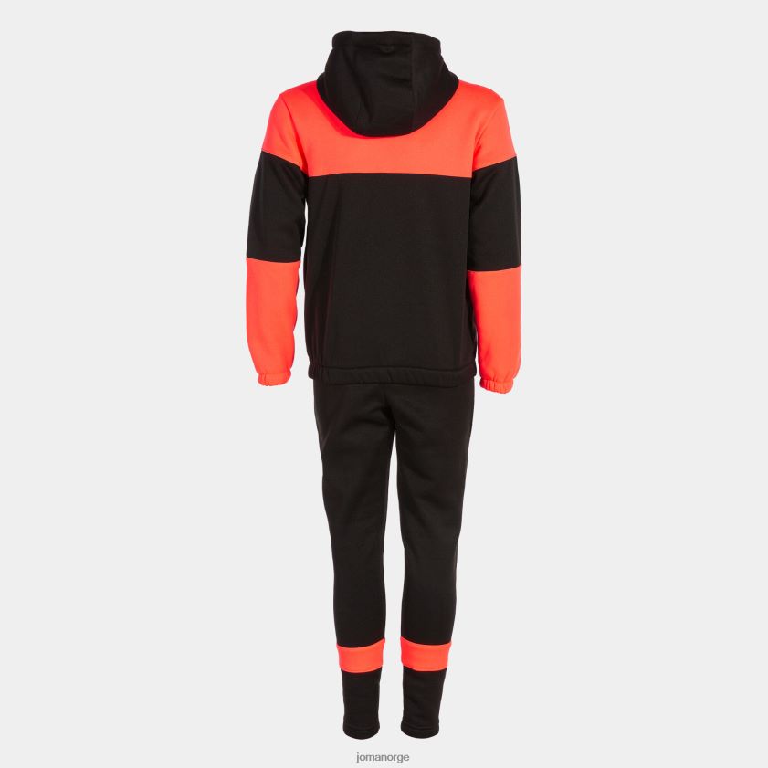 nei Joma treningsdress guttedel svart fluorescerende korall FBD0T02708
