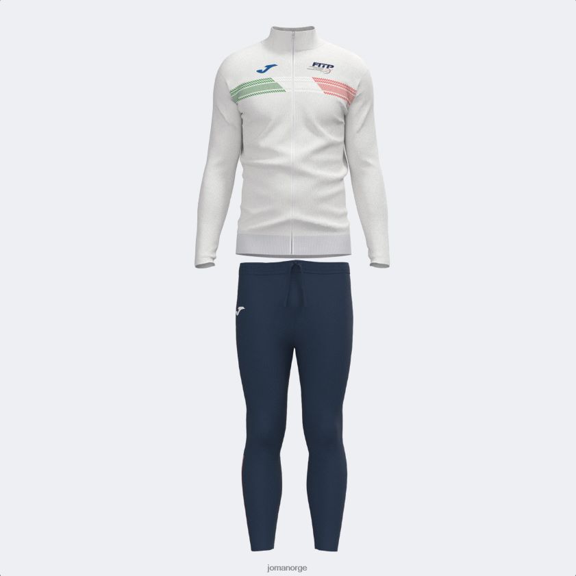 nei Joma treningsdress italiensk tennis- og padelforbund hvit marineblå FBD0T0575