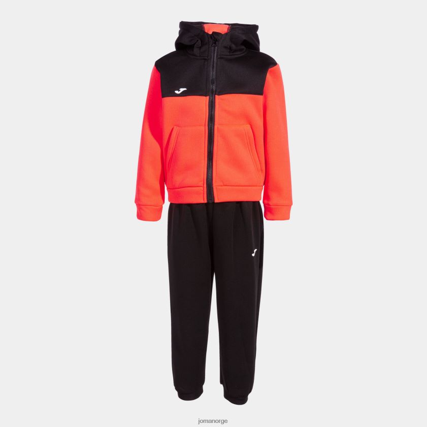 nei Joma treningsdress junior park svart fluorescerende korall FBD0T02809