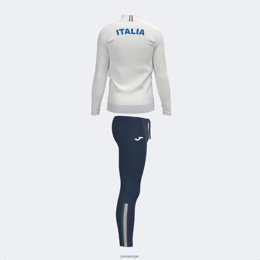 nei Joma treningsdress trening italiensk tennis- og padelforbund hvit marineblå FBD0T01041