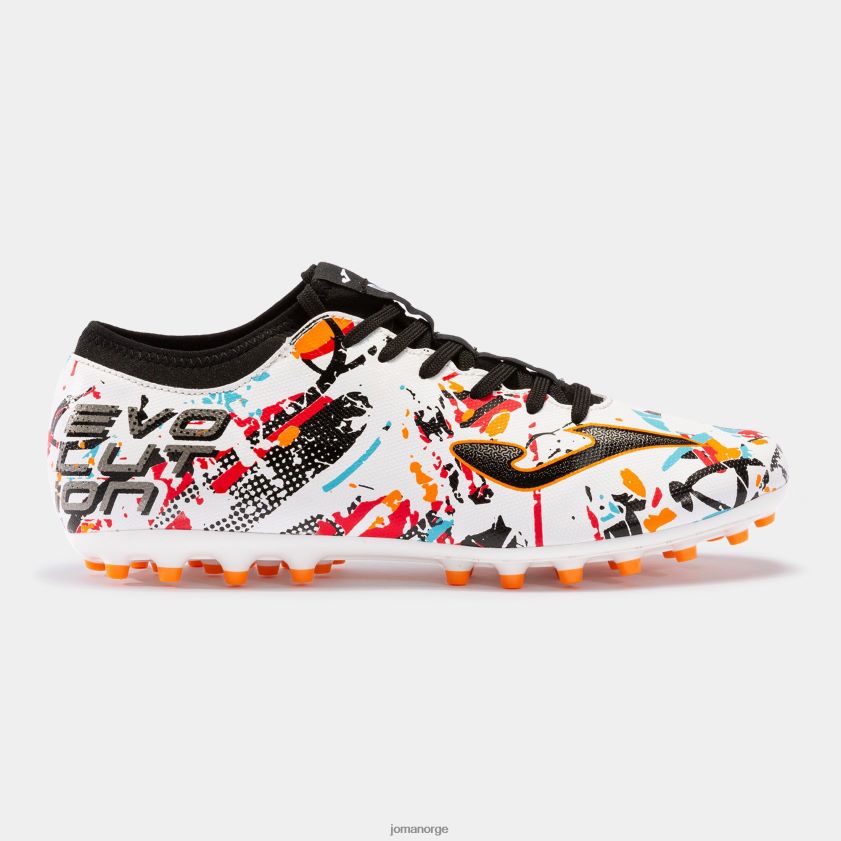 nei Joma fotballsko evolution 23 kunstgress hvit svart oransje FBD0T02419