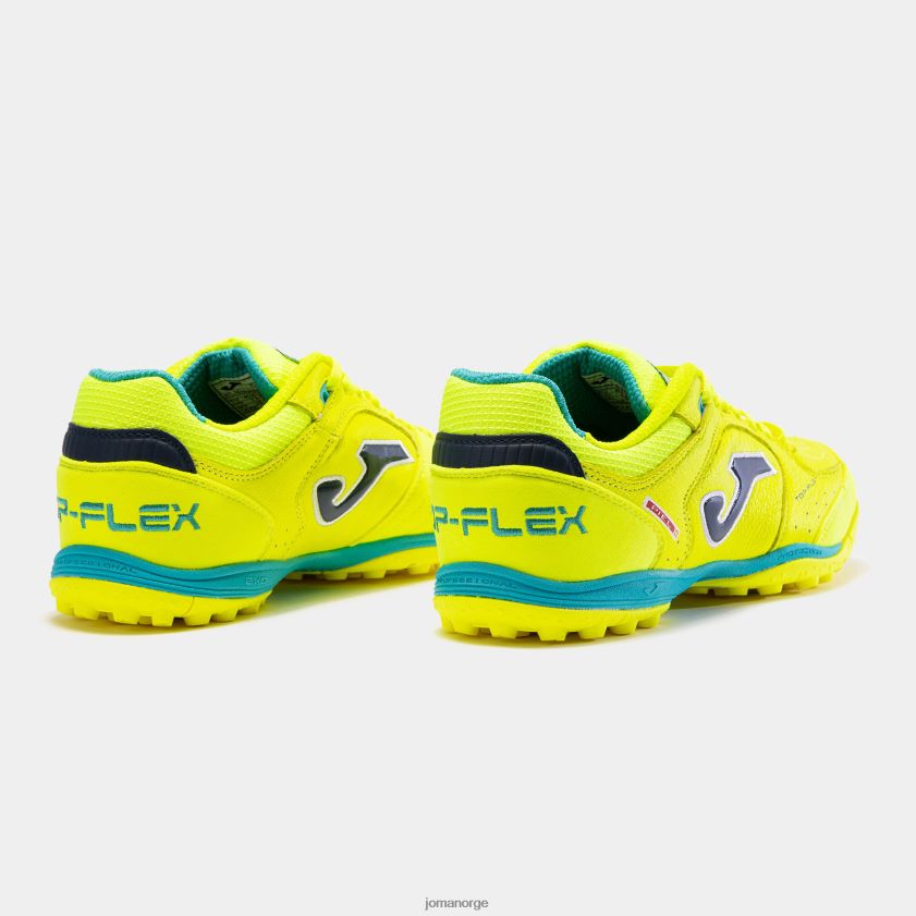 nei Joma fotballsko top flex 23 torv fluorescerende gul marineblå FBD0T047