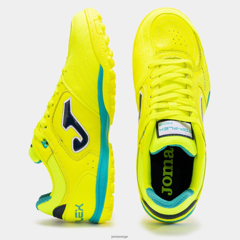 nei Joma fotballsko top flex 23 torv fluorescerende gul marineblå FBD0T047