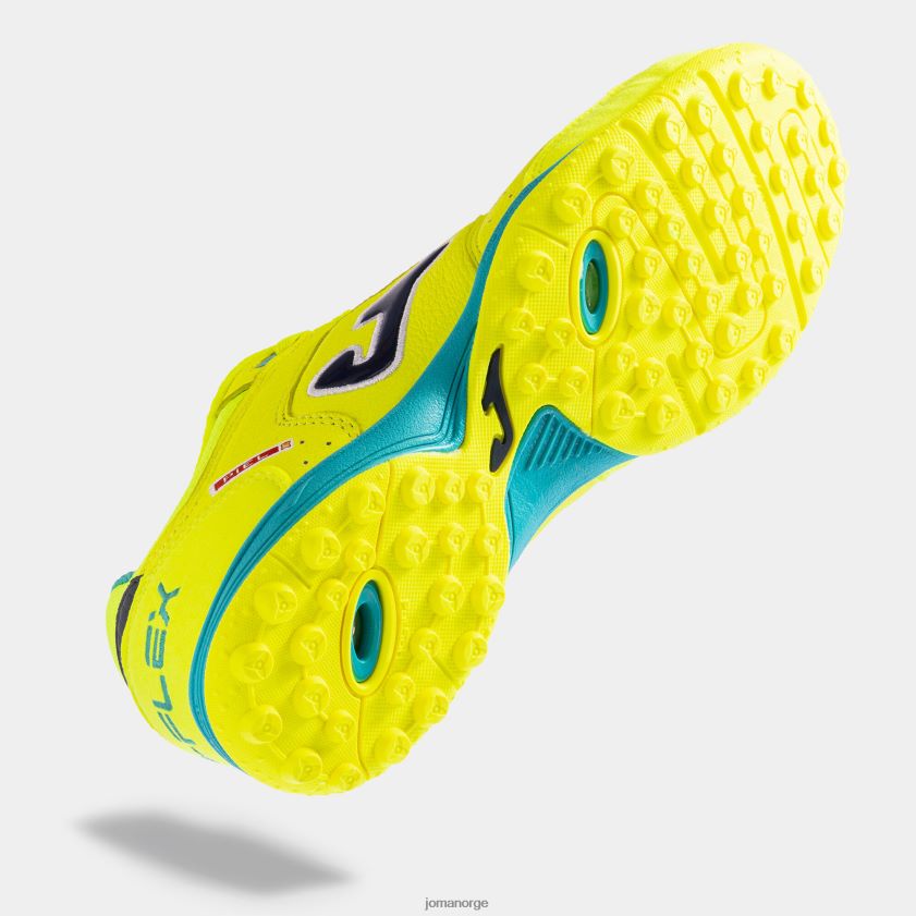 nei Joma fotballsko top flex 23 torv fluorescerende gul marineblå FBD0T047