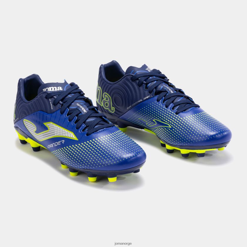 nei Joma fotballsko xpander 23 fast grunn fg kongeblå fluorescerende grønn FBD0T080