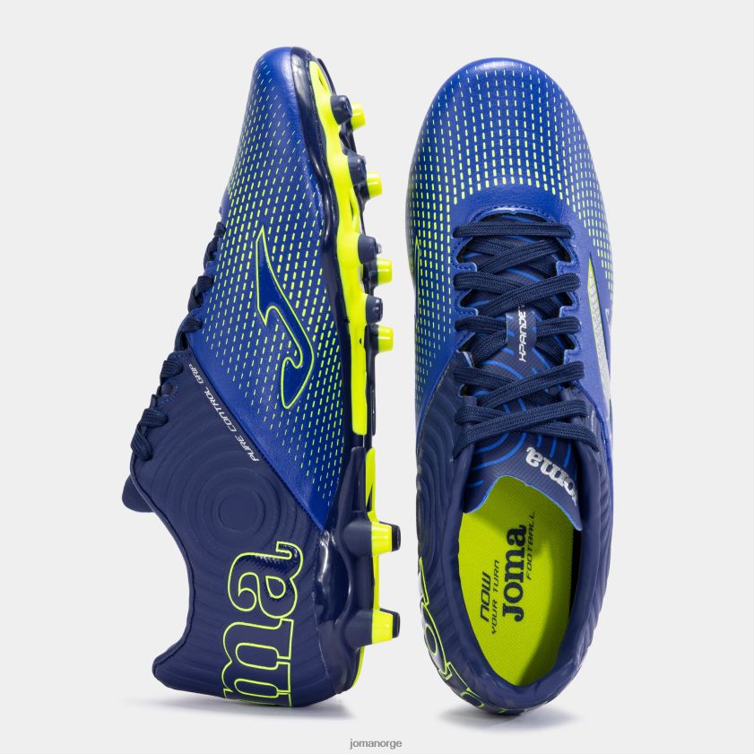 nei Joma fotballsko xpander 23 fast grunn fg kongeblå fluorescerende grønn FBD0T080