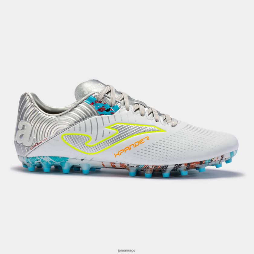 nei Joma fotballsko xpander 23 kunstgress hvit sølv FBD0T037