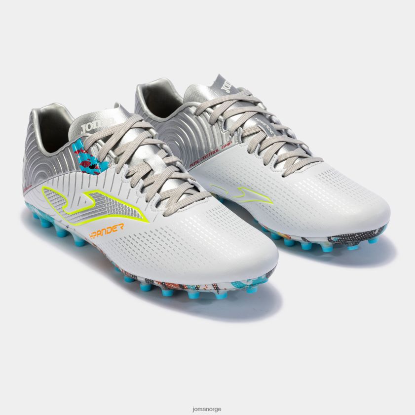 nei Joma fotballsko xpander 23 kunstgress hvit sølv FBD0T037