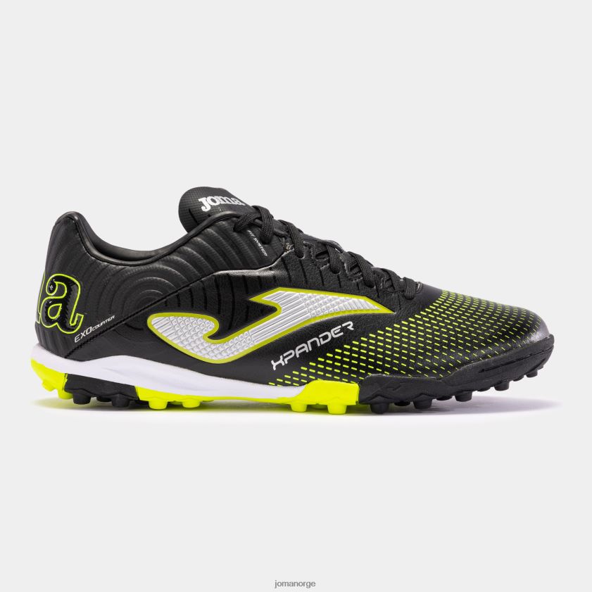 nei Joma fotballsko xpander 23 turf svart fluorescerende gul FBD0T031