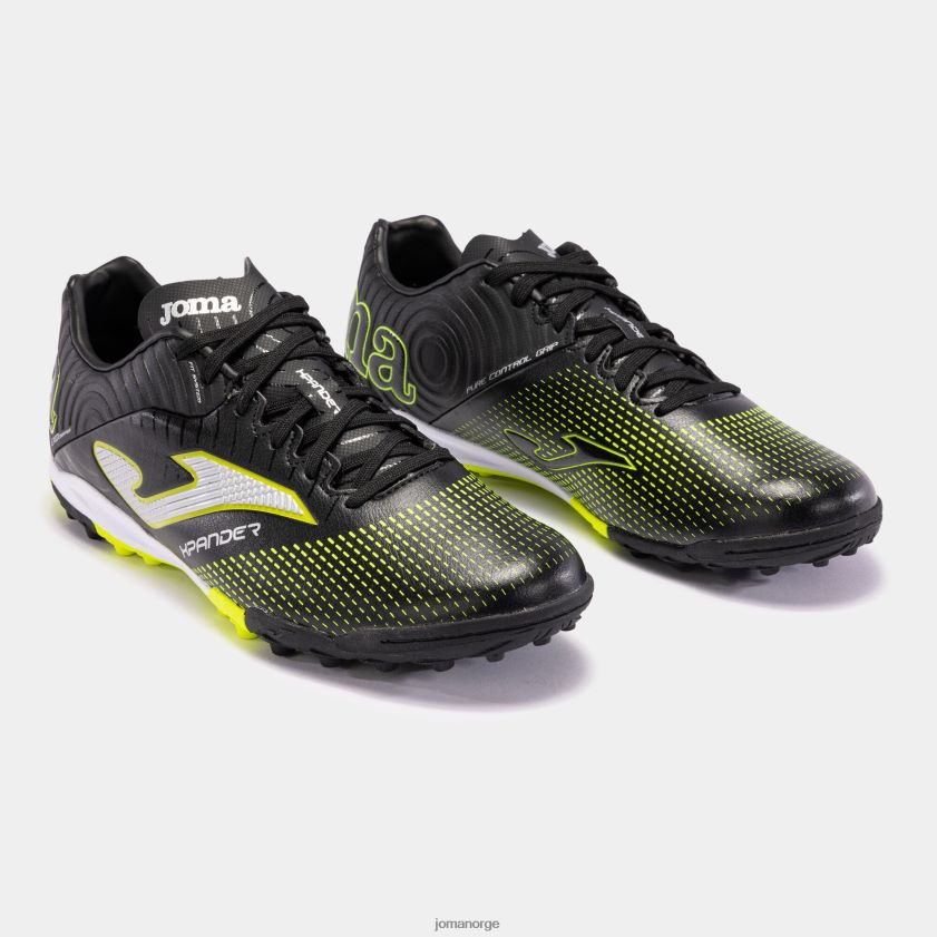 nei Joma fotballsko xpander 23 turf svart fluorescerende gul FBD0T031