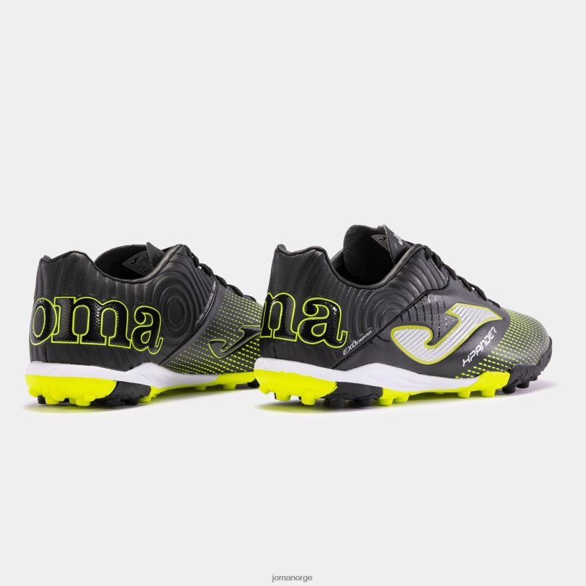 nei Joma fotballsko xpander 23 turf svart fluorescerende gul FBD0T031