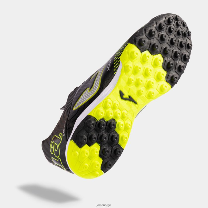 nei Joma fotballsko xpander 23 turf svart fluorescerende gul FBD0T031