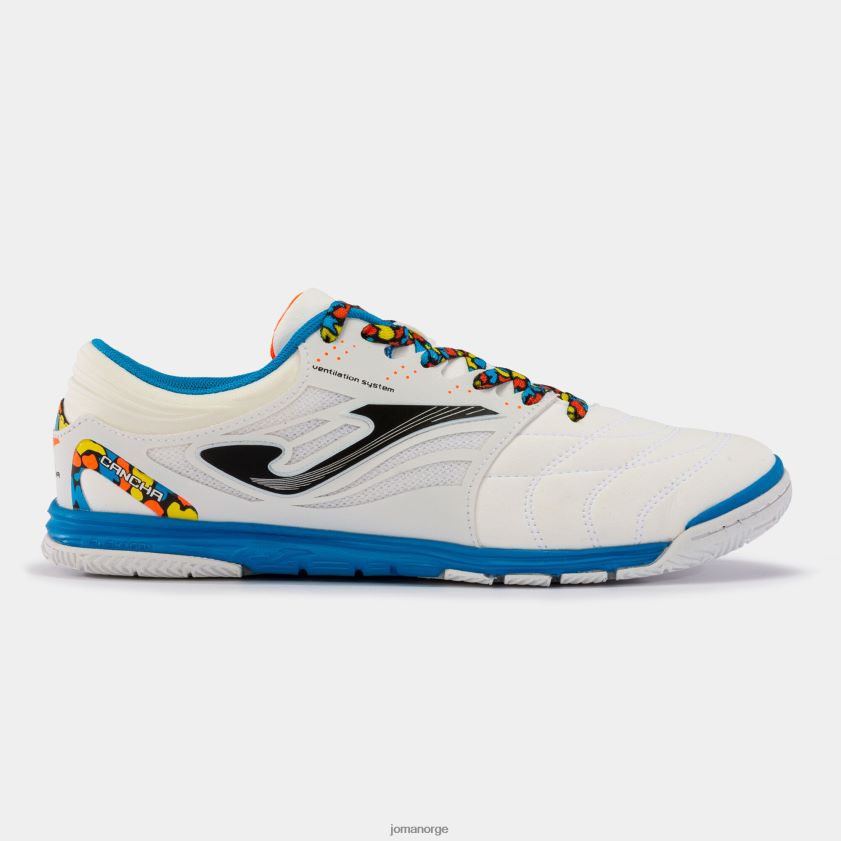nei Joma futsal sko cancha 22 innendørs hvit blå FBD0T02588