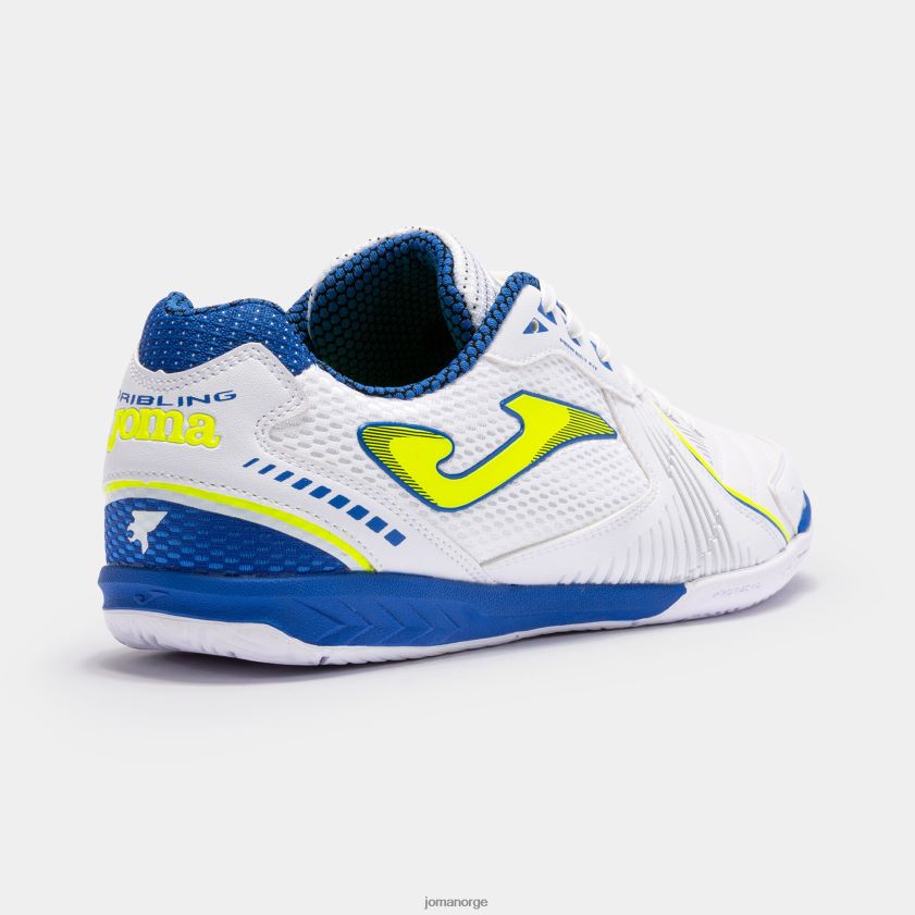 nei Joma futsal sko dribling 23 innendørs hvit blå FBD0T0172